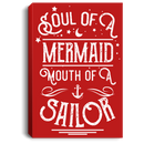 Mermaid Canvas - Soul Of A Mermaid Mouth Of A Sailor Canvas Wall Art Decor