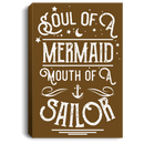 Mermaid Canvas - Soul Of A Mermaid Mouth Of A Sailor Canvas Wall Art Decor