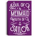 Mermaid Canvas - Soul Of A Mermaid Mouth Of A Sailor Canvas Wall Art Decor