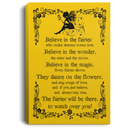 Mermaid Canvas Wall Art Decor - Believe In The Fairies Wonder Magic Mermaid Canvas