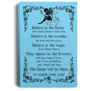 Mermaid Canvas Wall Art Decor - Believe In The Fairies Wonder Magic Mermaid Canvas