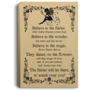 Mermaid Canvas Wall Art Decor - Believe In The Fairies Wonder Magic Mermaid Canvas