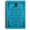 Mermaid Canvas Wall Art Decor - Believe In The Fairies Wonder Magic Mermaid Canvas