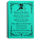 Mermaid Canvas Wall Art Decor - Believe In The Fairies Wonder Magic Mermaid Canvas