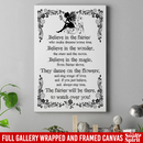 Mermaid Canvas Wall Art Decor - Believe In The Fairies Wonder Magic Mermaid Canvas