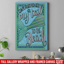 Mermaid Canvas Wall Art - I Can't Wait To Get My Tail To The Beach Card Shape For Mermaid Lovers