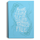 Mermaid Canvas Wall Art - My Home Is The Open Sea Stars Shine Brighter Mermaid
