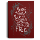 Mermaid Canvas Wall Art - My Home Is The Open Sea Stars Shine Brighter Mermaid