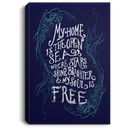 Mermaid Canvas Wall Art - My Home Is The Open Sea Stars Shine Brighter Mermaid