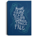 Mermaid Canvas Wall Art - My Home Is The Open Sea Stars Shine Brighter Mermaid