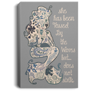 Mermaid Canvas Wall Art - She Has Been Tossed By The Waves But Does Not Sink