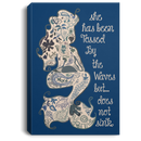 Mermaid Canvas Wall Art - She Has Been Tossed By The Waves But Does Not Sink