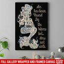 Mermaid Canvas Wall Art - She Has Been Tossed By The Waves But Does Not Sink