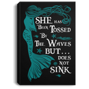 Mermaid Canvas Wall Art - She Has Been Tossed By The Waves But Does Not Sink Mermaid Lovers