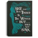 Mermaid Canvas Wall Art - She Has Been Tossed By The Waves But Does Not Sink Mermaid Lovers