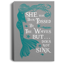 Mermaid Canvas Wall Art - She Has Been Tossed By The Waves But Does Not Sink Mermaid Lovers