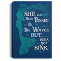 Mermaid Canvas Wall Art - She Has Been Tossed By The Waves But Does Not Sink Mermaid Lovers
