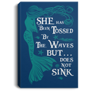 Mermaid Canvas Wall Art - She Has Been Tossed By The Waves But Does Not Sink Mermaid Lovers