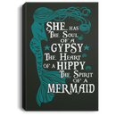Mermaid Canvas Wall Art - She Has The Soul Of A Gypsy The Heart Of A Hippy The Spirit Of A Mermaid