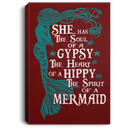 Mermaid Canvas Wall Art - She Has The Soul Of A Gypsy The Heart Of A Hippy The Spirit Of A Mermaid