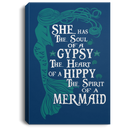 Mermaid Canvas Wall Art - She Has The Soul Of A Gypsy The Heart Of A Hippy The Spirit Of A Mermaid