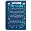 Mermaid Canvas Wall Art - Water Spell Mermaid Canvas Wall Art Decor