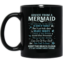 Mermaid Coffee Mug Advice From A Mermaid Starfish Seashell Funny 11oz - 15oz Black Mug