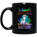 Mermaid Coffee Mug August Woman The Soul Of A Mermaid The Heart Of A Hippie Butterfly 11oz - 15oz Black Mug