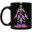 Mermaid Coffee Mug Christmas Tree Is Made Of Diving Manatee To The Star 11oz - 15oz Black Mug