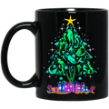 Mermaid Coffee Mug Christmas Tree Is Made Of Floating To The Star Mermaids For Christmas 11oz - 15oz Black Mug