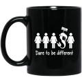 Mermaid Coffee Mug Dare To Be Different Mermaid Girl 11oz - 15oz Black Mug