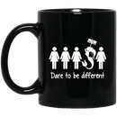 Mermaid Coffee Mug Dare To Be Different Mermaid Girl 11oz - 15oz Black Mug