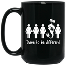 Mermaid Coffee Mug Dare To Be Different Mermaid Girl 11oz - 15oz Black Mug