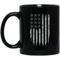 Mermaid Coffee Mug Designed American Flag By Fish Scales Pattern For Happy 4th of July 11oz - 15oz Black Mug