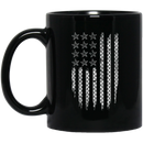 Mermaid Coffee Mug Designed American Flag By Fish Scales Pattern For Happy 4th of July 11oz - 15oz Black Mug