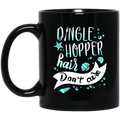 Mermaid Coffee Mug Dingle Hopper Hair Don't Care Mermaid Starfish Seashell 11oz - 15oz Black Mug