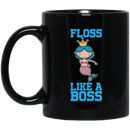Mermaid Coffee Mug Floss Like A Boss Cute Mermaid Art 11oz - 15oz Black Mug