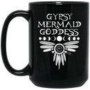 Mermaid Coffee Mug Gypsy Mermaid Goddess 11oz - 15oz Black Mug