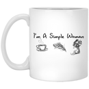 Mermaid Coffee Mug I'm A Simple Woman Coffee Pizza Mermaid For Funny Gifts 11oz - 15oz White Mug