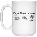 Mermaid Coffee Mug I'm A Simple Woman Coffee Pizza Mermaid For Funny Gifts 11oz - 15oz White Mug