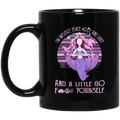 Mermaid Coffee Mug I'm Mostly Peace Love And Light And A Little Go 1 11oz - 15oz Black Mug