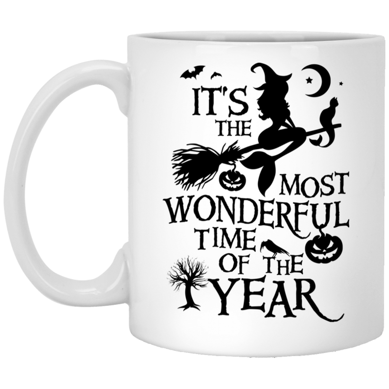 Mermaid Coffee Mug It's The Most Wonderful Time Of The Year For Halloween Gifts 11oz - 15oz White Mug