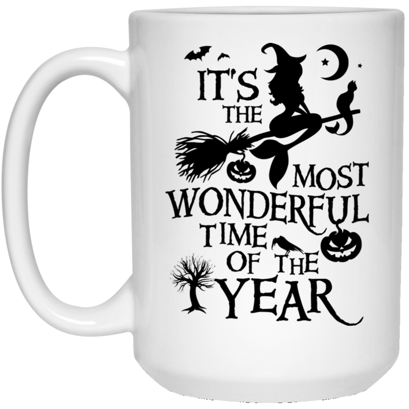 Mermaid Coffee Mug It's The Most Wonderful Time Of The Year For Halloween Gifts 11oz - 15oz White Mug