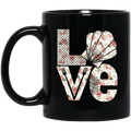 Mermaid Coffee Mug Love Mermaid Seashell With Flower Mermaid Scales Funny 11oz - 15oz Black Mug