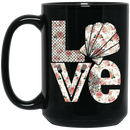 Mermaid Coffee Mug Love Mermaid Seashell With Flower Mermaid Scales Funny 11oz - 15oz Black Mug