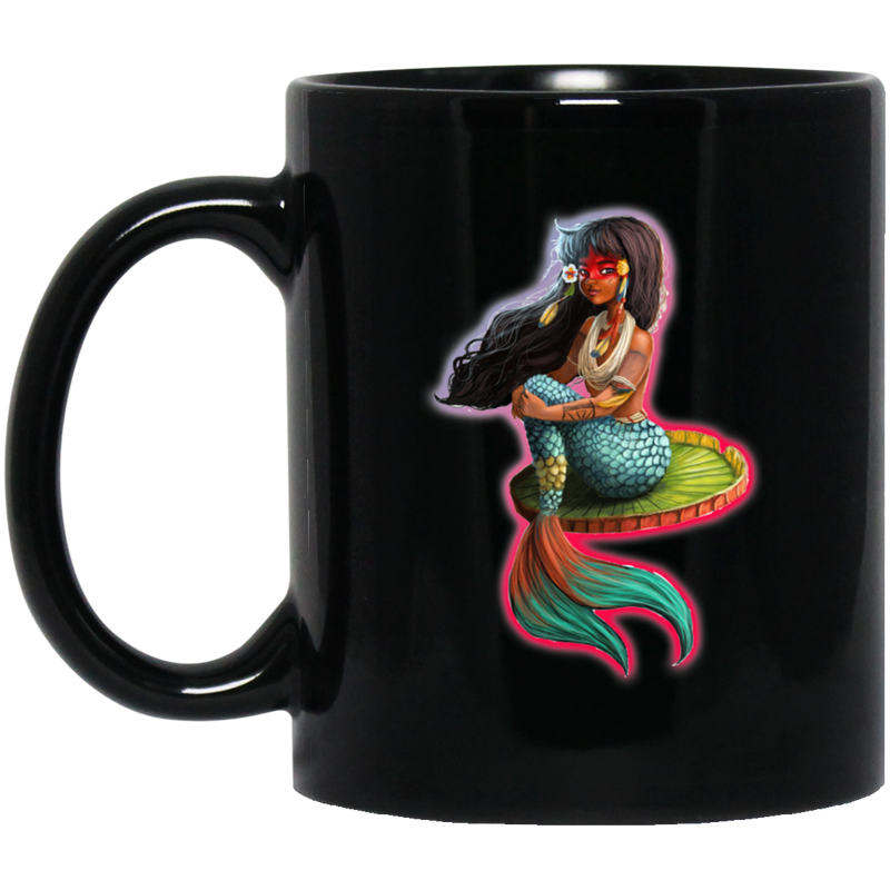 Mermaid Coffee Mug Melanin Black Mermaid Queens Cute Mermaids 11oz - 15oz Black Mug