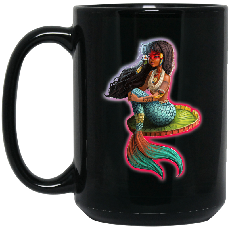 Mermaid Coffee Mug Melanin Black Mermaid Queens Cute Mermaids 11oz - 15oz Black Mug