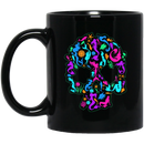 Mermaid Coffee Mug Mermaid And Her Friends Make A Skull For Mexico Holiday 11oz - 15oz Black Mug