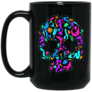 Mermaid Coffee Mug Mermaid And Her Friends Make A Skull For Mexico Holiday 11oz - 15oz Black Mug