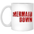 Mermaid Coffee Mug Mermaid Down 11oz - 15oz White Mug